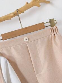 Setelan Jas Formal Anak Laki-Laki Remaja, 3 Potong Rompi & Celana Warna Beige, Pakaian Pria untuk Pembawa Cincin Pernikahan, Wisuda, dan Kontes Kecantikan - Khaki - View 5