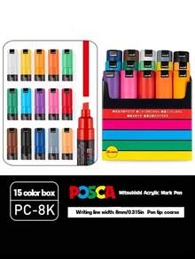 Acrylic Felt Tip Marker Set Graffiti New Packaging PC-1M PC-3M PC-5M POP Advertising Poster Pen Hand-Painted Art Supplies Stationery - PC-set - View 10