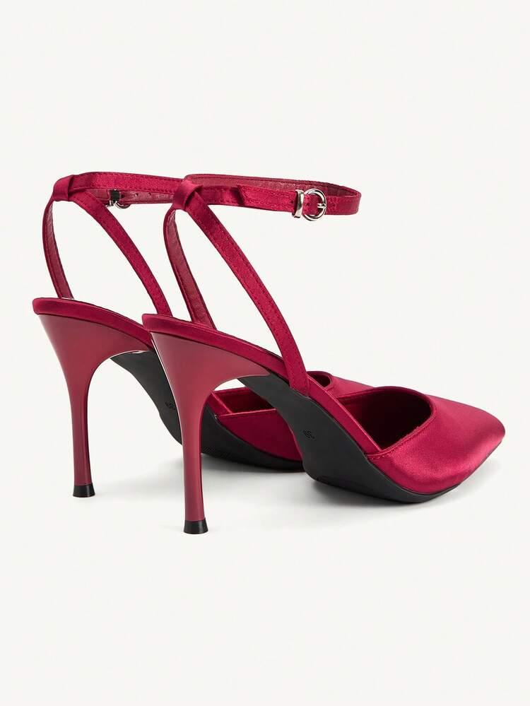 CUCCOO CHICEST Women Shoes New French Sexy Closed Toe High Heels Fashion Low Vamp Stiletto Cross With Satin Dress Party Bridal Wedding Shoes Wedding Shoes