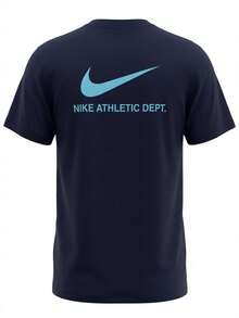 Nike Sportswear Men's T-Shirt Navy Blue - OBSIDIAN - View 2