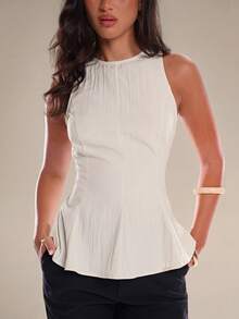 Avantive 春夏女装浪漫/舞会/正式/生日/90年代复古上衣/商务休闲/优雅/西式/外出/时尚/休闲/千禧年/夜店/办公室/鸡尾酒会/复古/紧身/锐舞节/趣味/优雅/老钱/街头风/度假/乡村音乐会/工作/端庄/春假/单身派对/演唱会/酷女孩/基础款/毕业/A字裙/无袖/白色上衣 - 彩色 - 查看 2