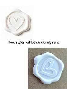 30 pièces Autocollants de cachet de cire à motif cœur pour cadeaux, enveloppes d'invitation de mariage - Blanc - Blanc - Voir 14