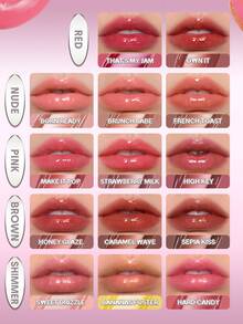 SHEGLAM Glass Lock Air Gloss-Hard Candy Lip Combo Brand Beauty Makeup Face Paint Cosmetic For Women Girls Perfect For Spring Summer Ideal For Y2K Fancy Fashion Suitable For Birthday Mother'S Day Gift Rave Party Ready Best Color - Hard Candy - View 8