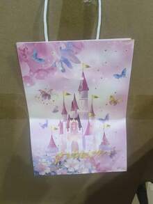 4/6/12/24 Túi quà tặng chủ đề Công chúa và Hoàng tử, Túi quà tặng chủ đề Lâu đài Hoàng tử và Công chúa, Túi đựng đồ ăn nhẹ có tay cầm chủ đề Công chúa, Đồ dùng cho Tiệc tiết lộ giới tính và Đám cưới - Nhiều màu - Xem 7