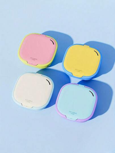Hộp đựng dụng cụ chỉnh nha Vitality Dopamine kèm gương và rổ thoát nước - Hộp đựng nhỏ gọn, di động, đa chức năng, kiểu dáng du lịch, có 4 màu (vàng, xanh dương, tím, hồng), phụ kiện răng miệng, dụng cụ vệ sinh dụng cụ chỉnh nha, phụ kiện thời trang, nắp trong suốt.