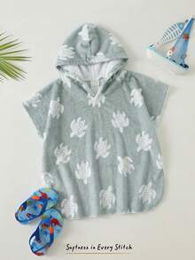 Cozy Pixies Áo khoác không tay có mũ trùm đầu, chất liệu mềm mại, họa tiết hoạt hình dành cho bé trai. - Nhiều màu - Xem 8