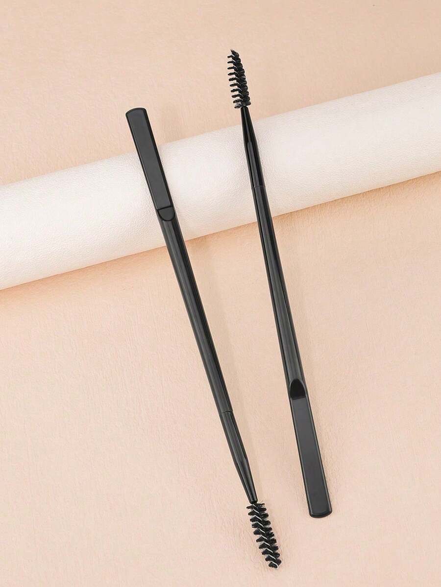 双头眉刷，用于眉形塑造、提拉和涂抹眉蜡，打造蓬松自然的羽毛状眉妆 - 彩色 - 查看 1