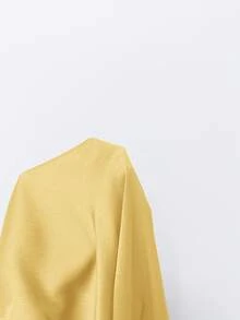 Blusa informal de mujer con nudo delantero de unicolor, para verano - Amarillo claro - Ver 5