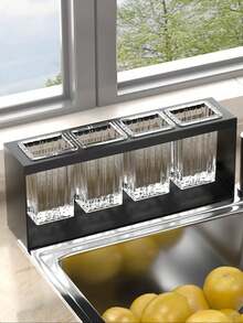 1pc Modern Plastic Kitchen Utensil Holder With Drainboard And Storage Box, Multifunctional Cutlery Caddy For Knives, Forks, Spoons, And Chopstick Stand For Dining Room And Kitchen Use - Multicolor - View 5