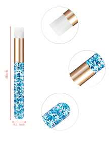 5 piezas/10 piezas Cepillo de limpieza para extensiones de pestañas, cepillo microbrush para lavar y limpiar puntos negros de la nariz, cejas y pestañas con espuma de champú - Multicolor - Ver 4
