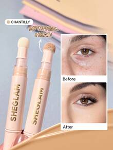 SHEGLAM 膚色提升遮瑕膏-尚蒂伊海綿頭塗抹器 霧面液體遮瑕膏 持久亮白色彩校正劑 輕盈全天持久保濕遮瑕膏 遮瑕膏 品牌 美容 化妝 化妝品 適合女性與女孩 完美搭配夏季春季 Y2K 時尚 流行 生日 母親節禮物 假期 派對準備就緒 最佳顏色 - Chantilly - 查看 12