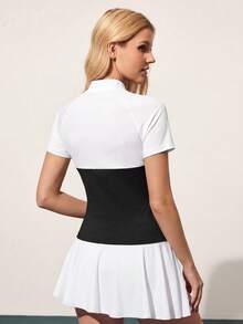 CourtClass Women Golf Apparel - Black and White - View 2