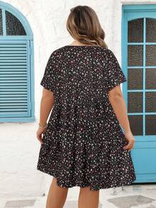 SHEIN CURVE+ Váy cỡ US22 dành cho nữ, thích hợp cho lễ hội âm nhạc, kỳ nghỉ bên bờ biển, phong cách bohemian, thích hợp cho mùa xuân và hè. - Nhiều màu - Xem 2