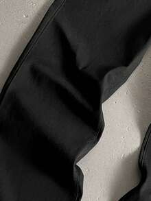 Claim Dot 宽松男士斜口袋牛仔裤，垃圾摇滚风 - 黑色 - 查看 5