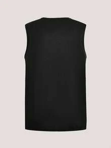 Driftmere 男士素色背心上衣 - 黑色 - 查看 2
