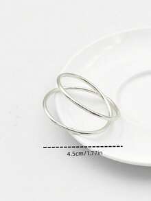 12/6/4/2个金属餐巾环 - 銀色 - 查看 2