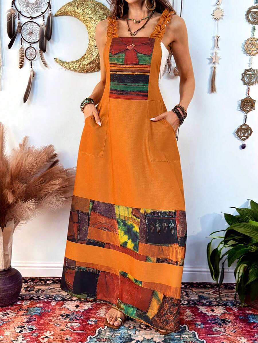 Hansera 女士碎花露背吊带连衣裙 - 彩色 - 查看 1