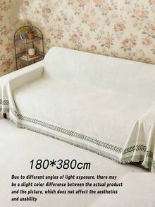 Vỏ bọc ghế sofa bằng vải chenille, phủ toàn bộ, dày dặn, đơn giản, phù hợp cho mọi mùa, vỏ đệm sofa. - màu xanh lá - Xem 9