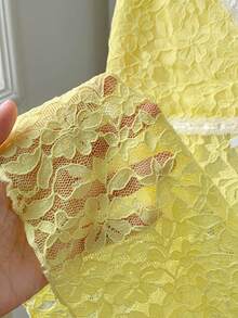 Comfortcana Áo hai dây phối ren màu vàng xuyên thấu mới cho nữ mùa Xuân/Hè 2026, thích hợp cho mùa Đông, Lễ Phục Sinh, Tiệc tùng, Đi biển, Đám cưới, Lễ tốt nghiệp, Thanh lịch, Thường ngày, Kỳ nghỉ, Thể thao, Trang trọng, Phong cách Y2K, Công sở, Đính sequin, Tua rua, Bèo nhún, Hoa, Họa tiết đồ họa. - Vàng nhạt - Xem 7