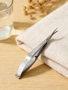 Cuticle Scissors, High-Quality Stainless Steel Russian-Style Cuticle Nippers, Ultra-Fine Curved Eyebrow Scissors, Professional Super-Sharp Precise Pointed Cuticle Trimmer, Non-Slip Ergonomic Design, Sharp And Thin Blades, Suitable For Cuticle Care,, - Silver - View 7