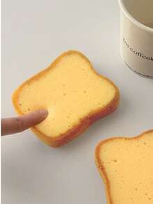 Joivida Bộ 2/4/8 miếng bọt biển rửa chén hình bánh mì nướng dễ thương, khăn lau nhà bếp kiểu Nhật, miếng bọt biển cọ rửa gia dụng - Nhiều màu - Xem 6