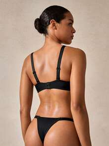 Veilyse Women Bra & Panty Sets Backless Santai-Sporty - Hitam - View 2