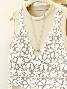 Resyla Women's Casual Sleeveless Tank Top, Summer - Apricot - View 3