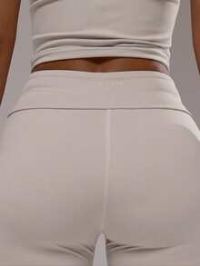 Musera Sport Bộ áo thun và quần yoga thể thao năng động, tập luyện tại phòng gym, pilates, thể dục, mặc hàng ngày, màu thạch anh khói. - Màu be - Xem 6