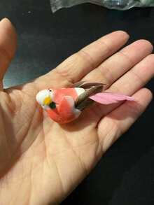 1/6/12 piezas Pájaros artificiales pequeños y realistas con plumas para decoración de jardín al aire libre, envío aleatorio - Multicolor - Ver 4