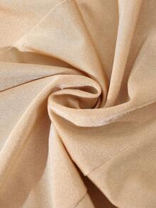 Lyxana Women's Fashion Knitted Spaghetti Strap Split Neck Romantic Elegant Casual Commute Date Party Bodysuit, Spring/Summer - Apricot - View 5