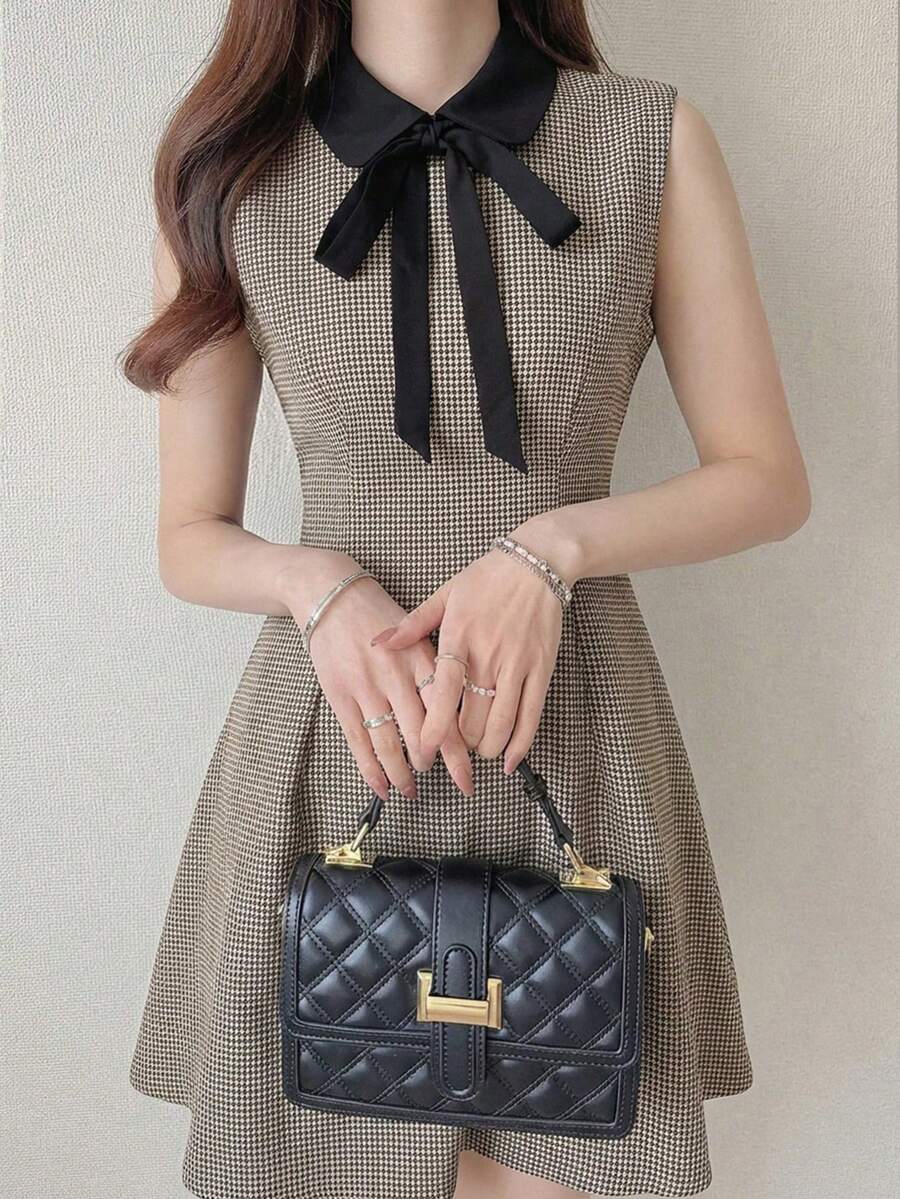 FRIFUL Vestidos cortos para mujer, vestido de verano - Caqui - Ver 1