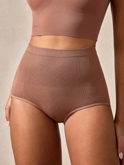 SHEIN 1 件女士无缝高弹力收腹塑身紧身裤