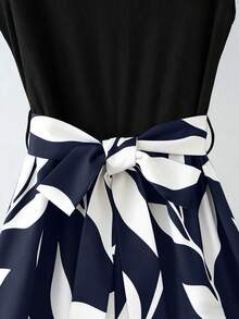 Franclia 女士印花无袖圆领连体裤，春夏款 - 寶藍色 - 查看 4