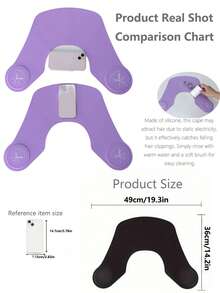 1 件美发披肩硅胶剪发披肩防水美发师围裙，沙龙美发工具 - 彩色 - 查看 13