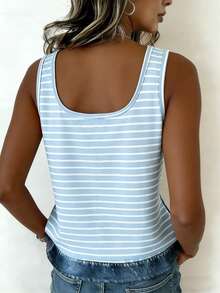 EMERY ROSE Women's Casual Striped Tank Top, Summer - Multicolor - View 2