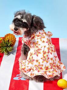 PETSIN 1 Piece Of Pet Dog/Cat Universal Flower Print Casual Dress, Comfortable And Breathable Summer Set - Multicolor - View 16
