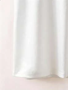 Franclia 女士时尚泡泡印花T恤，适合派对和通勤穿着 - 白色 - 查看 3