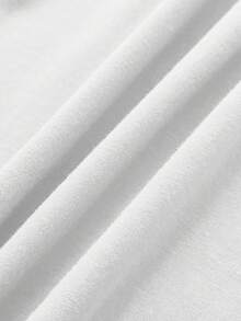 Attitoon 女士休闲复古V领露背系带撞色短袖T恤，适合夏季穿着 - 白色 - 查看 7