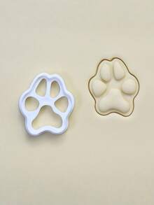 1pc Paw Print Cookie Cutter Mold, Suitable For Baking - White - View 5