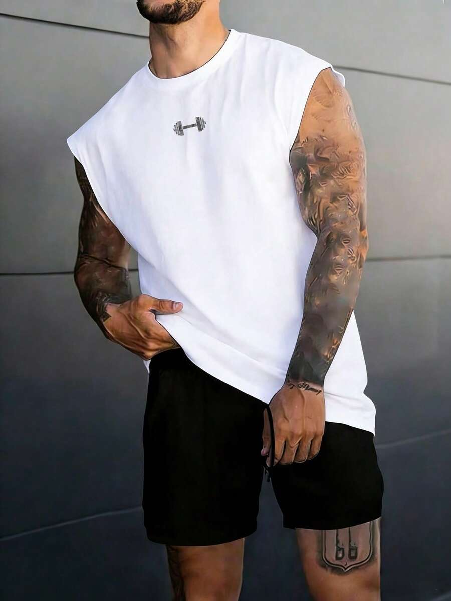 GymBeat Men Sports Tees & Tanks - White - View 1