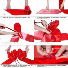 1 chiếc nơ trang trí xe hơi màu đỏ dài 30 inch, nơ ruy băng lớn dùng cho sinh nhật, nơ gói quà cỡ lớn, nơ khổng lồ trang trí xe hơi, nơ kéo lớn dùng cho tiệc Giáng sinh, sinh nhật, đám cưới, trang trí xe hơi, Giáng sinh, Ngày Valentine. - Màu đỏ - Xem 2