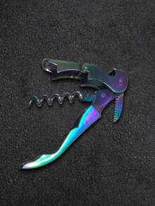 A Stainless Steel Double Bottle Opener With A Colorful Titanium Coating, Measuring 4.72 Inches In Length, Is An Excellent Choice For Holiday Gifts. - Color titanium - View 2