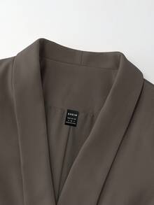 Lumivelle Women's Solid Color Minimalist Daily Wear Long Sleeve Blazer - Dark Grey - View 6