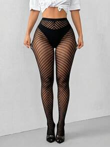 Slaydiva Women's Lace Sexy Versatile Skinny Leggings - Black - View 4