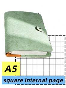 SHEIN A5/A6 活页横线/空白/方形内页笔记本书写流畅，配有可拆卸软皮封面，适用于学生文具办公用品、学校用品、返校 - 彩色 - 查看 19