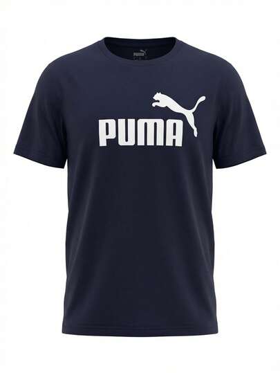 Puma Essentials Men's T-Shirt Navy Blue