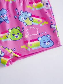 SHEIN X Care Bears 2件套 女童可爱小熊系列吊带内衣套装 - 粉色 - 查看 8