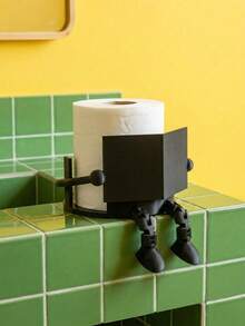 Joivida Single Unit Cartoon Character Toilet Paper Holder, Fade-Resistant Plastic Design, Countertop & Edge-Mountable Tissue Roll Stand, Decorative Bathroom & Kitchen Accessory For Home, Office & Travel, Perfect Birthday, Holiday, Valentine's Day & Party Gift For Adults, Decor Enthusiasts & Hosts,Spring To Summer - Tissue storage rack - View 5