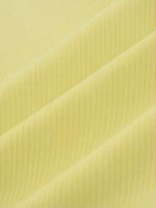 Franclia Women's Solid Color Casual Versatile Daily Wear Top - Yellow - View 7