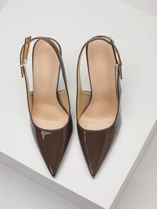 CUCCOO SZL Bàn nước cao gót một chiếc dành cho nữ - Cà phê nâu - Xem 5